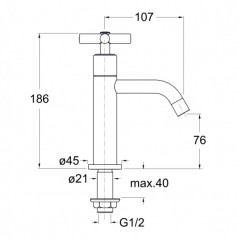 Miscelatore per acqua fredda EXECUTIVE cromo