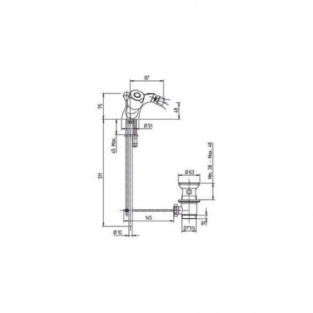 ORCHIDEA Tévère bidet mixer