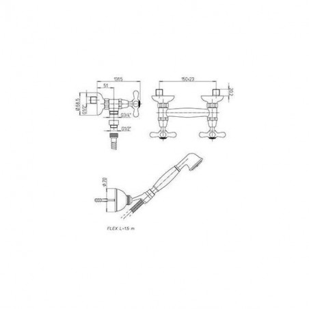 Miscelatore doccia TIFFANY con idro