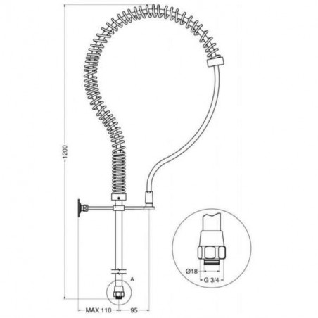 Pre-wash device without mixer