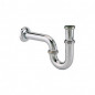 Sifón de lavabo de tubo de latón cromado, 33x42, altura de 150 a 200 mm