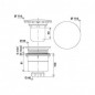Large-flow shower tray drain, diameter 90 mm