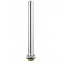 Overflow tube for sink, D. 50 mm, depth of seal 400 mm, chrome-plated brass