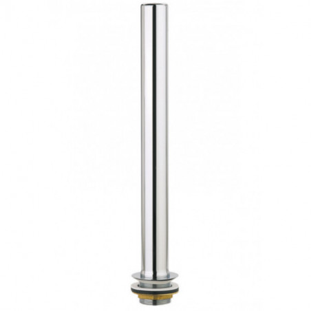 Overflow tube for sink, D. 50 mm, depth of seal 400 mm, chrome-plated brass