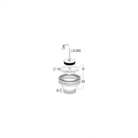 Bond PVC without overflow diameter 50 0204014