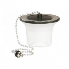 Stainless steel sink drain without overflow diameter 50 mm
