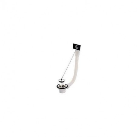 Scarico in PVC con troppopieno per lavello in acciaio inox D 50