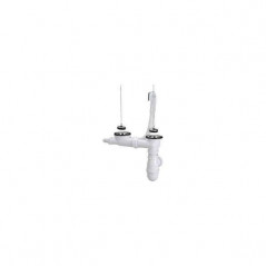 Fregadero completo de acero inoxidable desagüe 2 cubetas 0204311