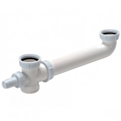 Space-saving 2-vessel sink manifold, adjustable from 150 to 335 mm