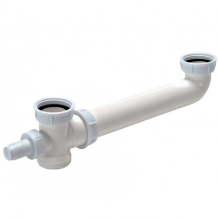 Space-saving 2-vessel sink manifold, adjustable from 150 to 335 mm