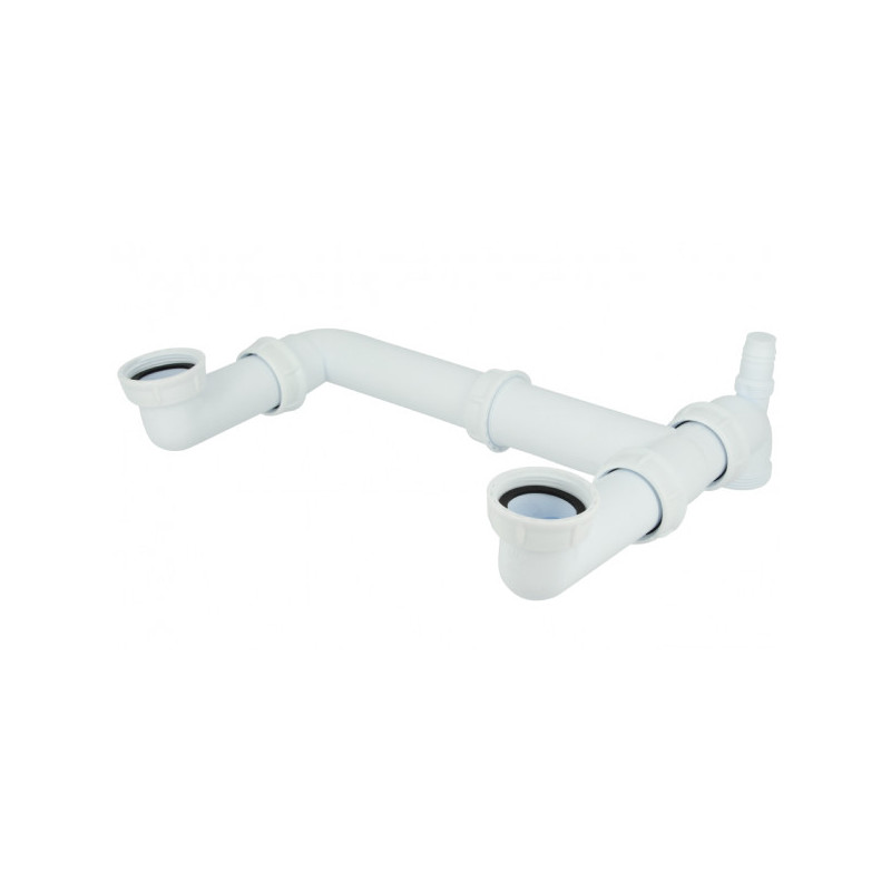 Universeel, ruimtebesparend stopcontact met dubbele spoelbak, stopcontact voor wasmachine