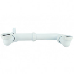 Universal, space-saving double sink socket, washing machine socket