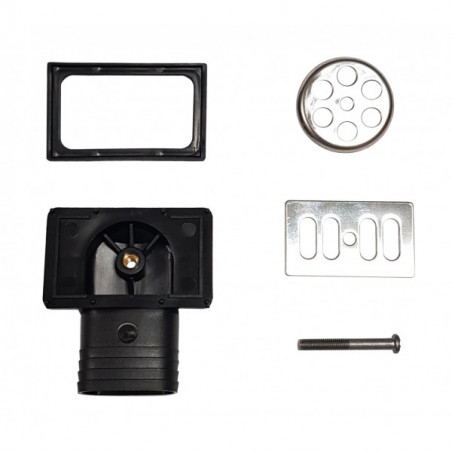 Rectangular and round overflow with insert for stainless steel sink (0411713)