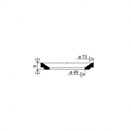Juntas para desagüe de fregadero o bañera de acero inoxidable, diámetro 73 mm, 2 piezas