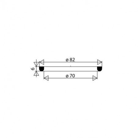 Guarnizione per scarico lavello in gres foro 60 mm, diametro 82 mm (unità)