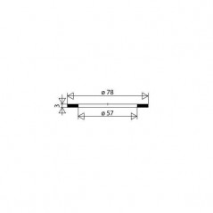 Juntas para válvula de desagüe para plato de ducha agujero de 60 mm, diámetro 78 mm (2 piezas)