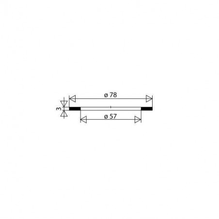 Gaskets for shower tray drain 60 mm hole, diameter 78 mm (2 pcs.)