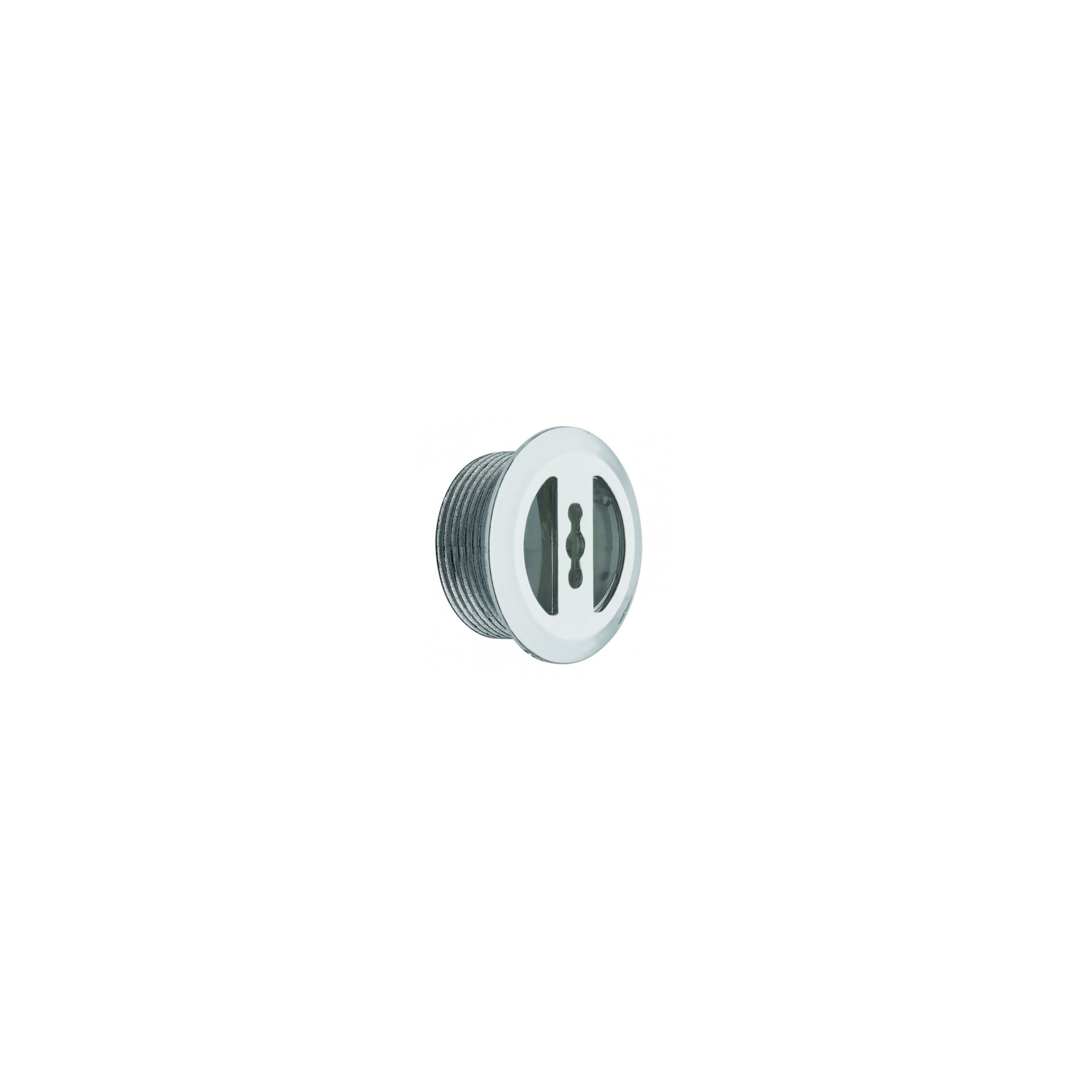 Chrome-plated overflow cover diameter 30, 14 mm for washbasin
