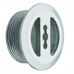 Chrome-plated overflow cover diameter 30, 14 mm for washbasin