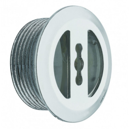 Chrome-plated overflow cover diameter 30, 14 mm for washbasin