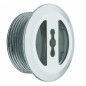 Chrome-plated overflow cover diameter 30, 14 mm for washbasin