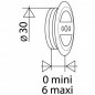 Chrome-plated overflow cover diameter 30, 14 mm for washbasin