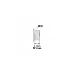Chrome-plated overflow cover diameter 30, 20 mm for washbasin