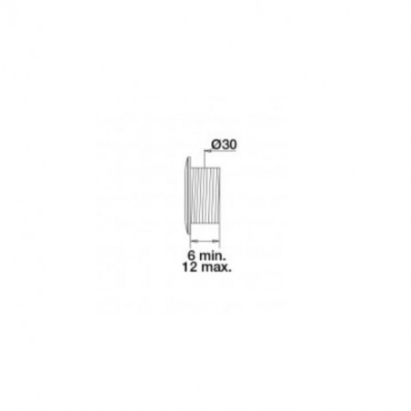Chrome overflow cover diameter 30, 20 mm for basin