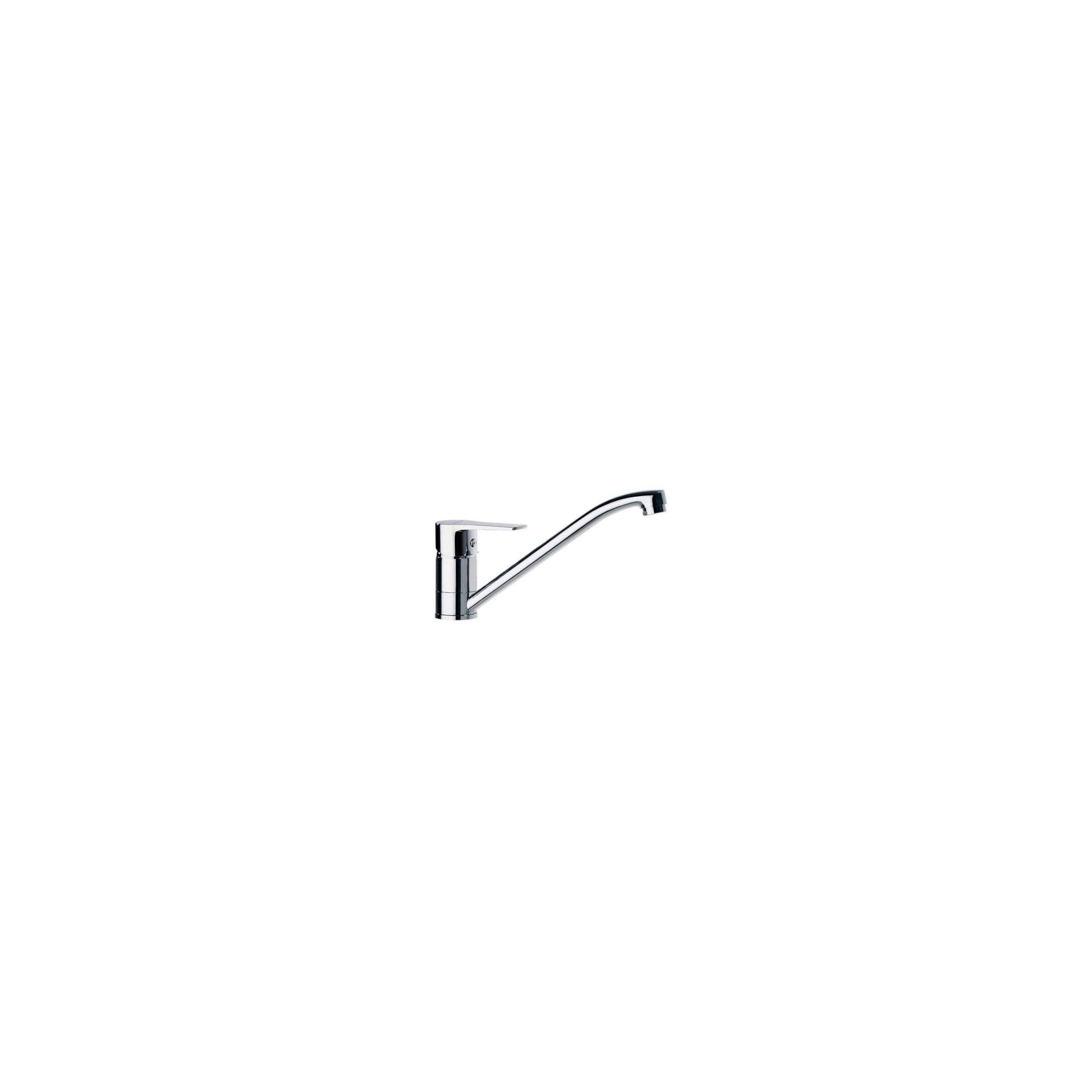 Titanium single-lever sink mixer with swivel spout