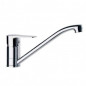 Titanium single-lever sink mixer with swivel spout