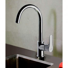 Sink faucet, High swivel spout Titanium chrome