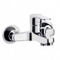 Titanium wall-mounted bath and shower mixer