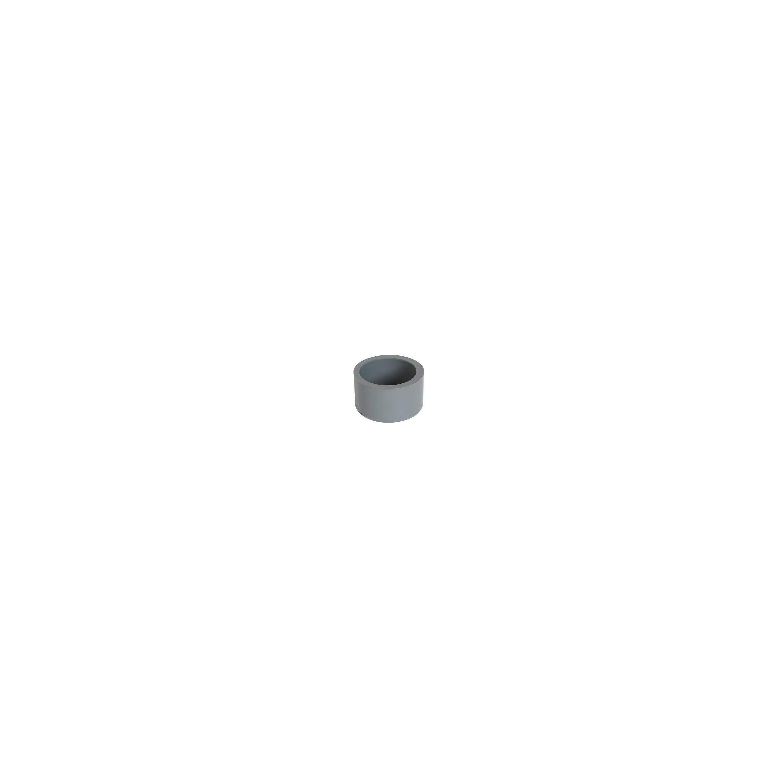 Enchufe reductor incorporado PVC macho 100 mm, hembra 75 mm.