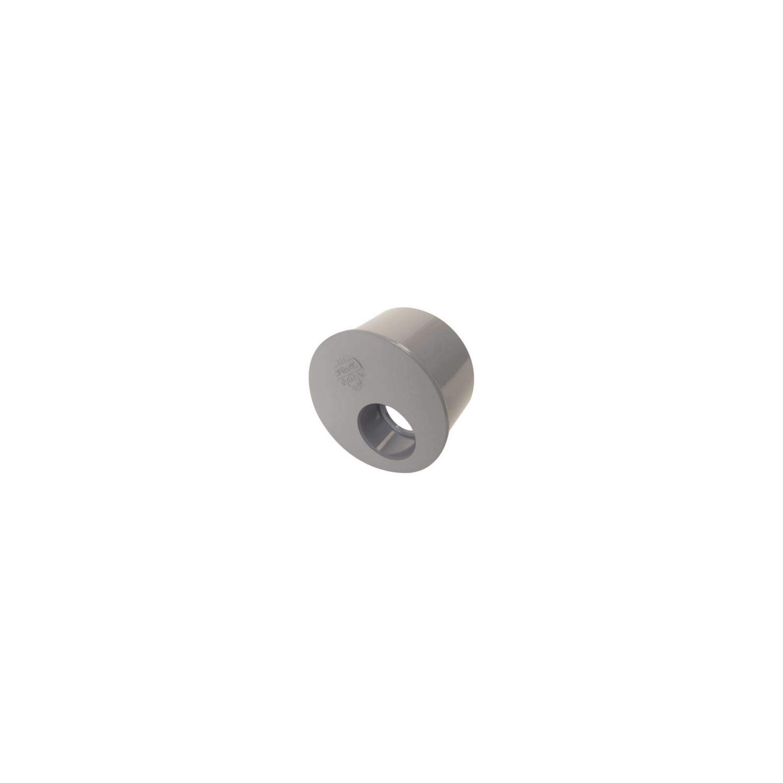 Enchufe reductor incorporado PVC macho 100 mm, hembra 40 mm.