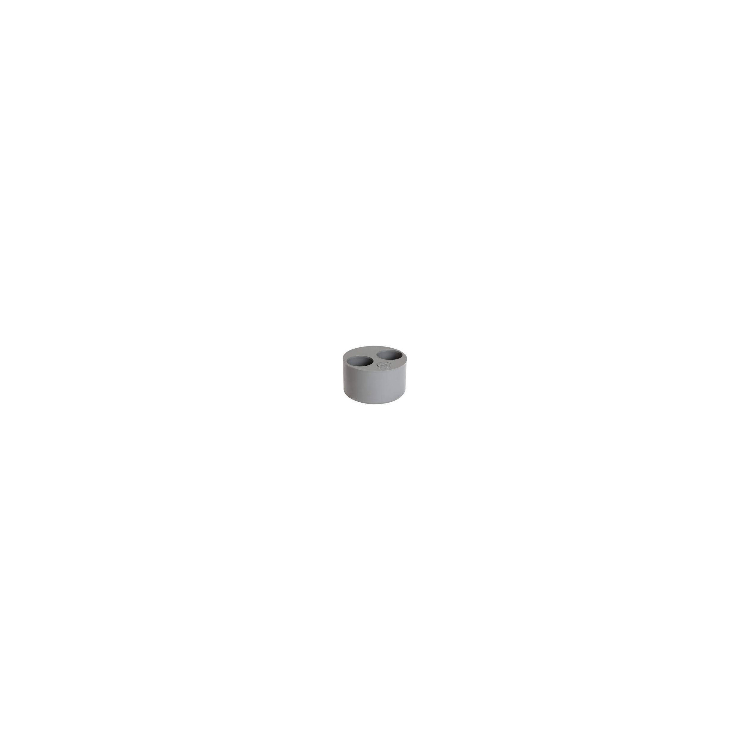 Built-in reduction plug PVC male 100 mm, female 40/40 mm.