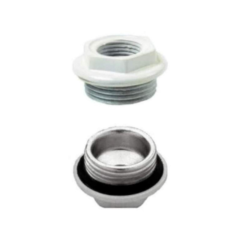 Riduttore 1"1/2, filettatura dritta, bianco, con guarnizione