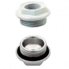 Riduttore 1" 1/8, filetto diritto, bianco, con guarnizione