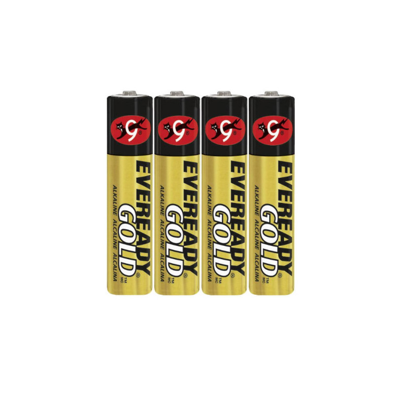 AAA LR03 batterij, alkaline 1,5V eveready gold B4
