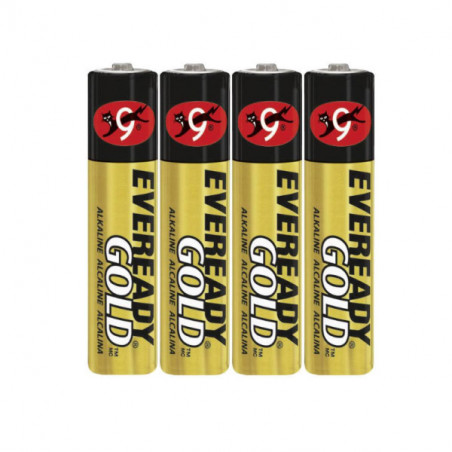 AAA LR03 battery, alkaline 1.5V eveready gold B4
