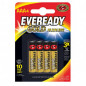AAA LR03 batterij, alkaline 1,5V eveready gold B4