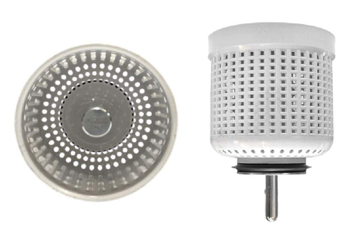 PVC-zeefkorf voor handmatige gootsteenafvoer met een diameter van 80 mm