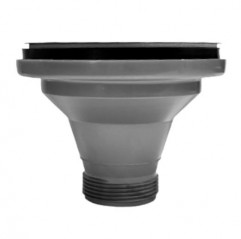 Piletta lavello senza tubo di troppo pieno acciaio inox diametro 121 mm per foro diametro 90 mm