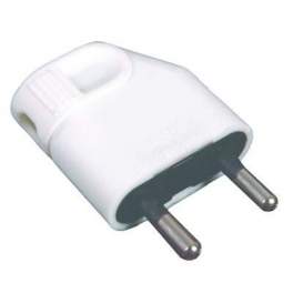 Flat male plug 6A side outlet White - DEBFLEX - Référence fabricant : 713620