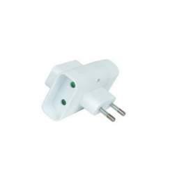2 white round sockets with earth connection - DEBFLEX - Référence fabricant : 714780