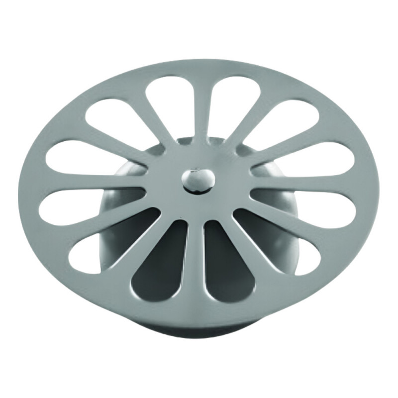 Stainless steel daisy grid Ø85 mm with bell for shower drain