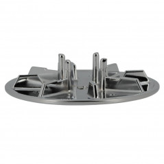 Tapa de metal cromado brillante diámetro 118 mm para válvula de desagüe de ducha Turboflow 90 mm