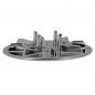 Bright chrome metal cover diameter 118 mm for Turboflow 90 mm shower drain