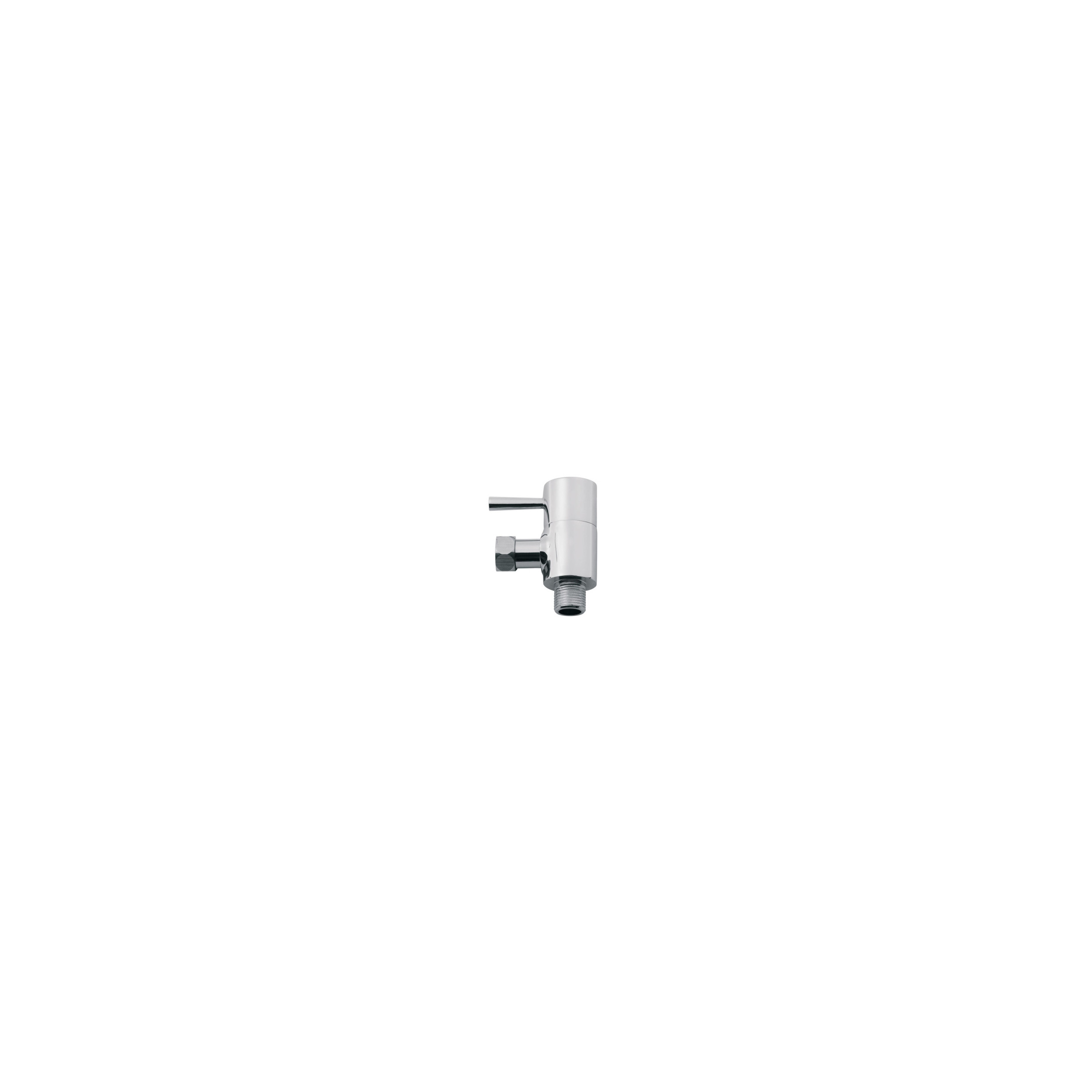 Llave de paso WC angular, diseño redondo.
