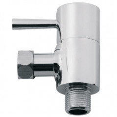 Angle WC stopcock, round design.