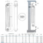 Kopie van Chauffage central fonte aluminium 1 élément blanc KLASS 350, 85w